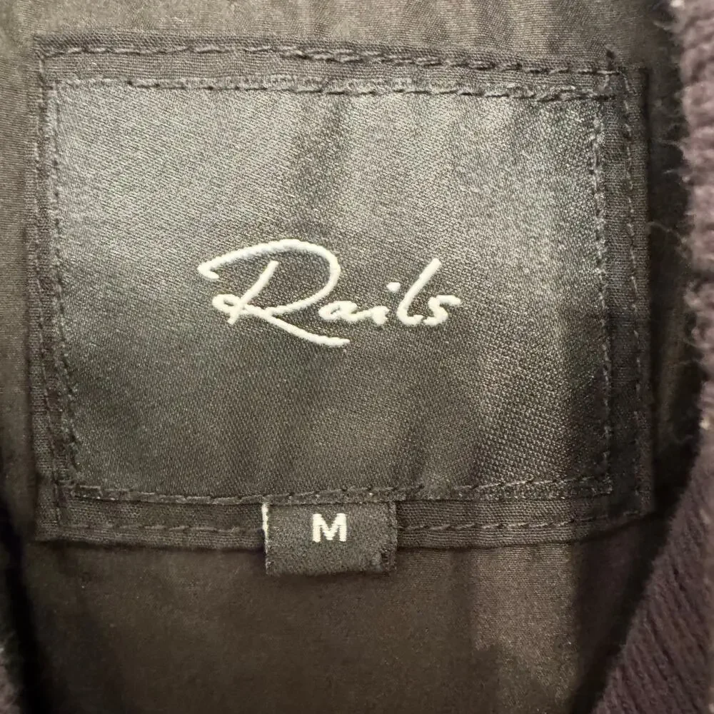 Rails Peninsula Jacket Obsedian Quited Full Zip Pockets Men’s Size Medium